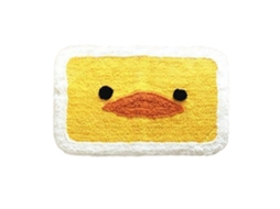 Tapete de Porta Interno Antiaderente Camurça Padrão Pato Amarelo 40x60cm PORTAL