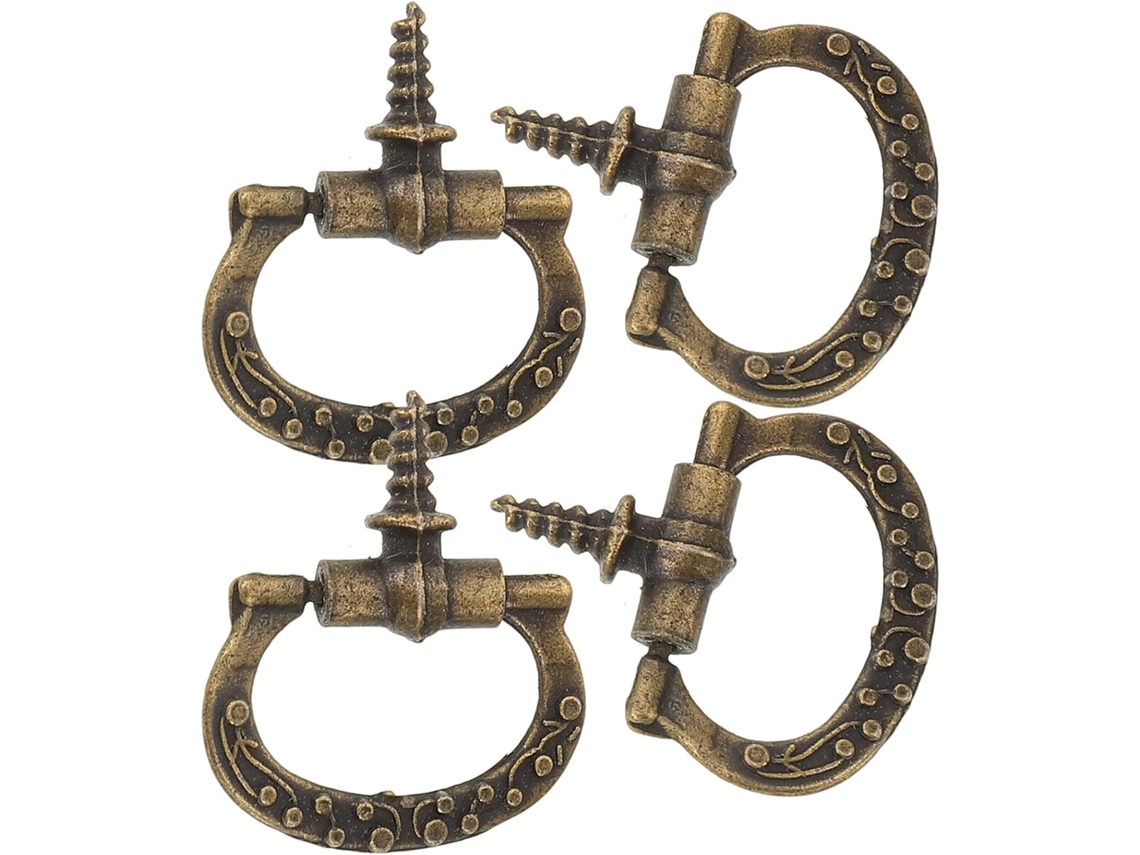 Heallily Conjunto De 10-mini Puxadores Vintage Em Liga Metálica Para Gavetas, Ideais Para Caixas De Joias, Com Design