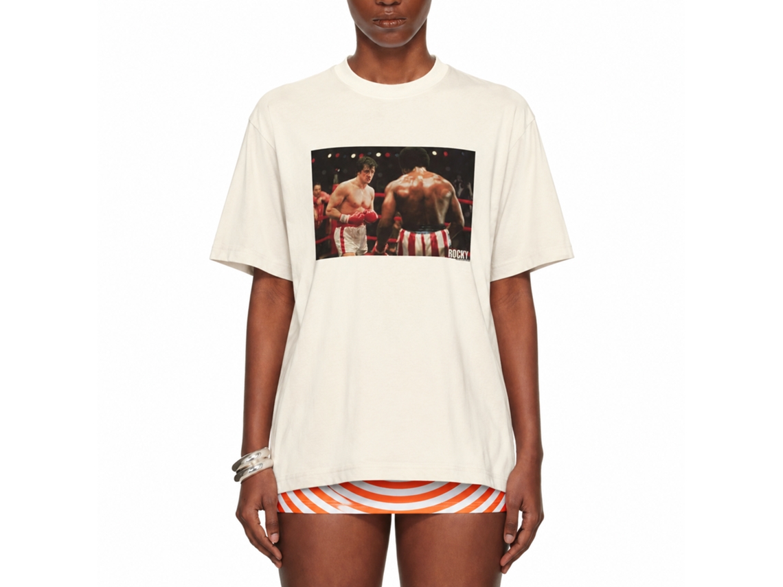 Rockinstone Rocky Movie Gripin And Trippin Solid Natural Adult T-shirt Size:l