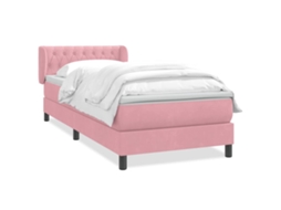 Cama com Molas/colchão 80x220 Cm Veludo Rosa MAISON EXCLUSIVE