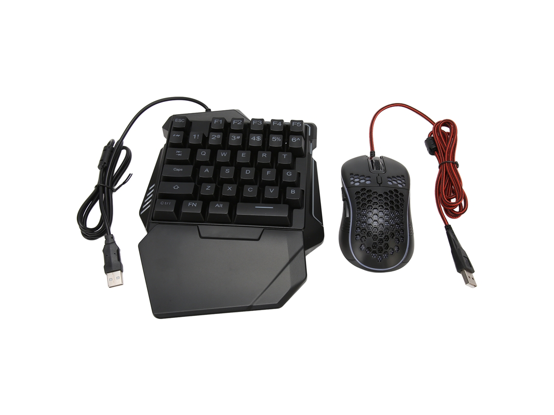 Kit De Conversão De Teclado E Mouse Com Fio E Sem Fio Rgb Para Uso Com Uma Mão, Compatível Com Android E Harmony Para Ios.