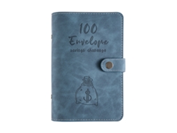 Desafio 100 Envelopes de Economia Pasta Orçamentária de Couro PU com Envelopes PVC para Economizar Dinheiro Presente Aniversário