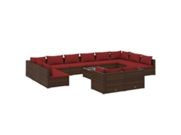 Garden Lounge Set, Garden Lounge Sets Vidaxl Marrom Rattan / Vime (n/a)