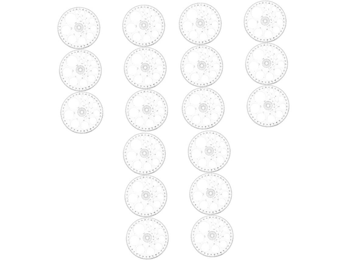 Jogo De 18 Transferidores Transparentes Para Desenho E Geometria