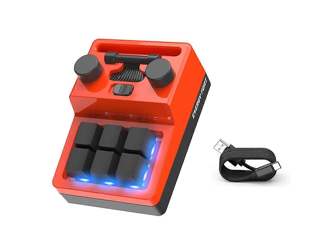 Teclado Com Botão De Programação De Macro Personalizado, 6 Teclas, Macropad, Copiar E Colar, Teclado Rgb Everley891