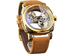 Lurelia Relógio Mecânico Masculino, Automático, Luminoso, Mostrador Esqueleto, Resistente À Água