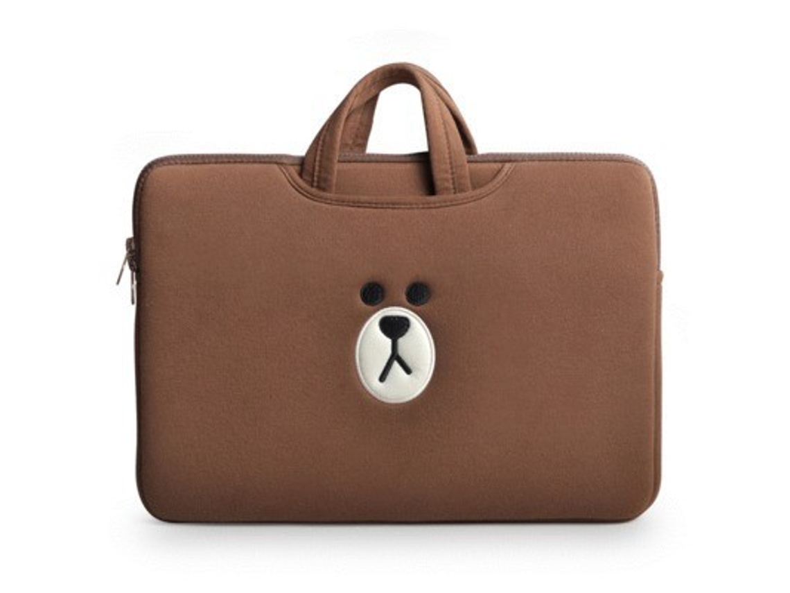 Bolsa Para Laptop Fofa Bolsa Para Laptop Marrom Urso Marrom Bolsa 15,6 16 Polegadas Yunzii
