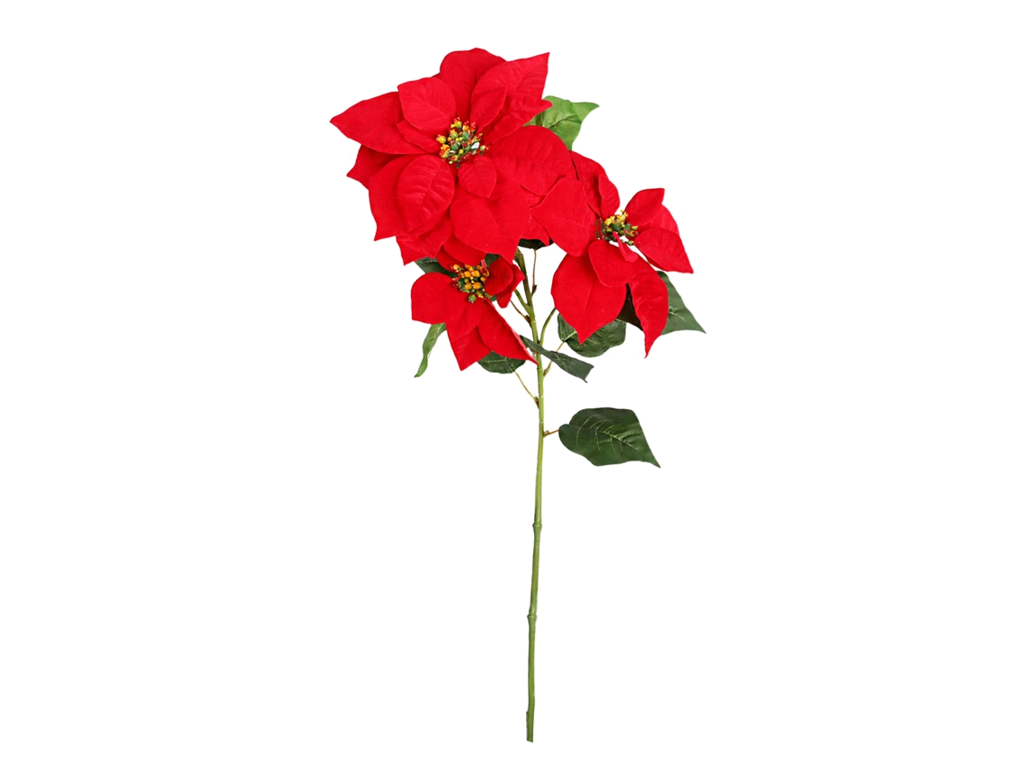 Laxiscreed Planta Artificial Poinsettia Natal Com Folhas Verdes, 40cm Para Decoração Natalícia