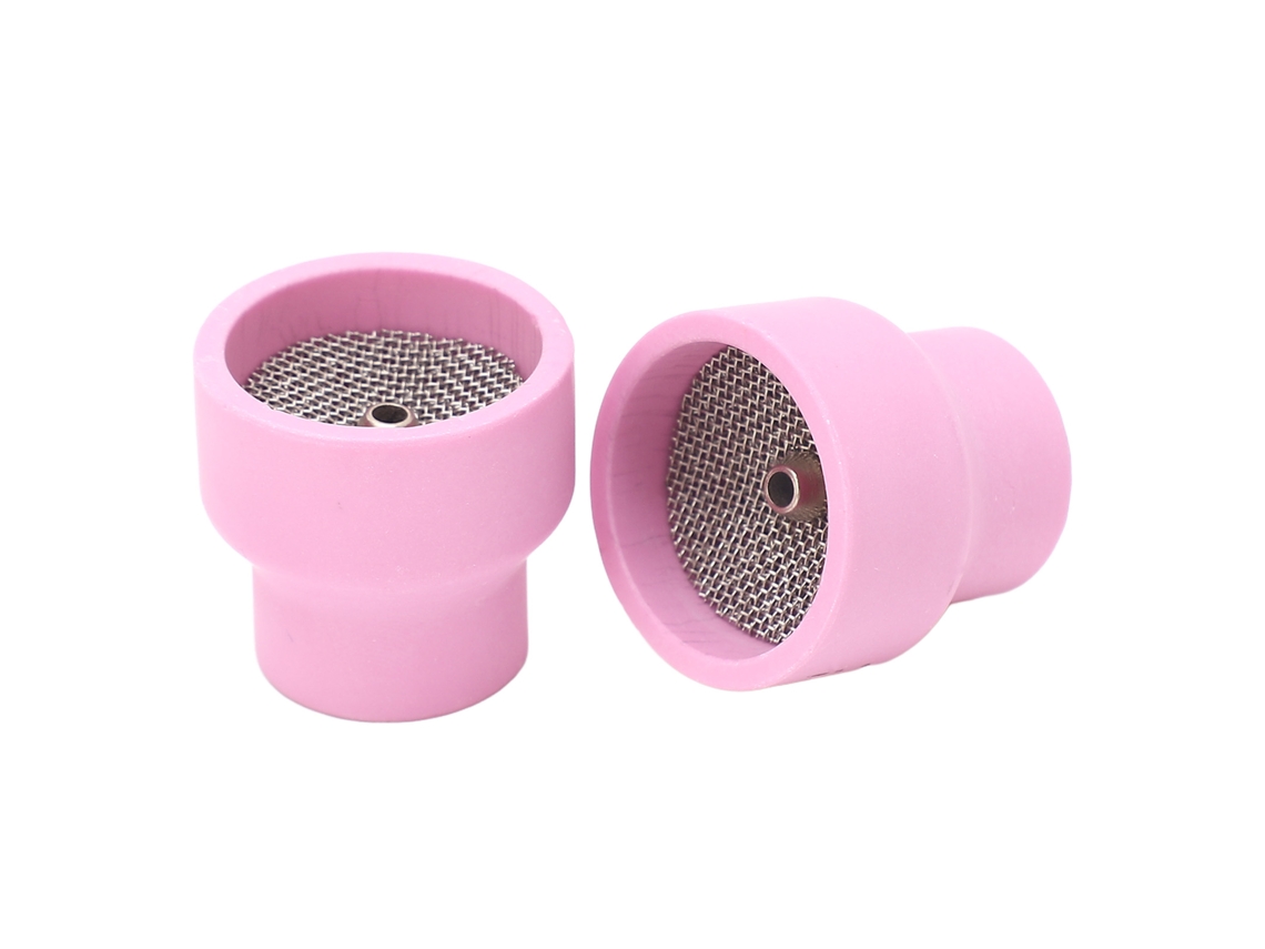2 Piezas De Taza De Cerámica Para Soldadura Tig Con Agujero Central Id 2.4mm Y Filtro De Acero Inoxidable Para Wp 9 20 25 17 18 26