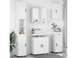 Vidaxl Conjunto De Móveis Para Banheiro 5 Unid. Branco Brilhante