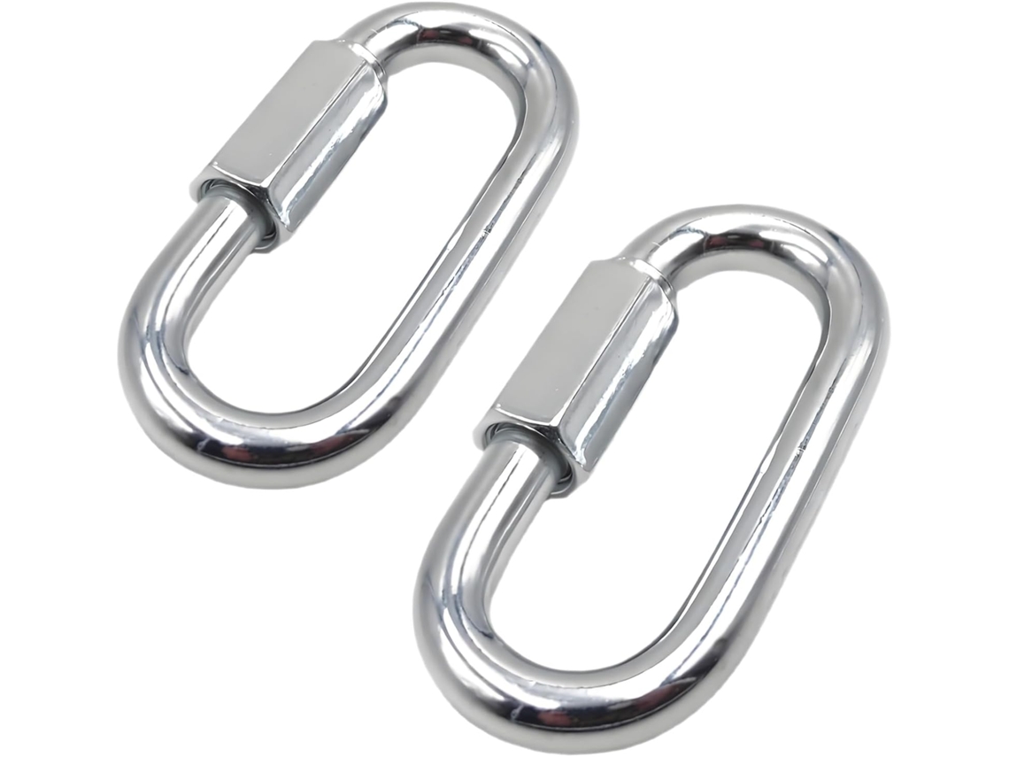 Conjunto de 2 anéis de conexão rápida em aço inoxidável 304, conector
