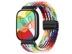 Pulseira magnética trançada em nylon compatível com Xiaomi Mi Band 10 Pro, Huawei Fit 3 4 5 4 Pro 5 Pro, Redmi Watch 6-arco