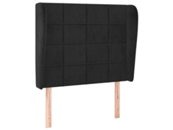 Headboard, Headboards Vidaxl Preto Veludo (83 X 23 X 118/128 Cm)