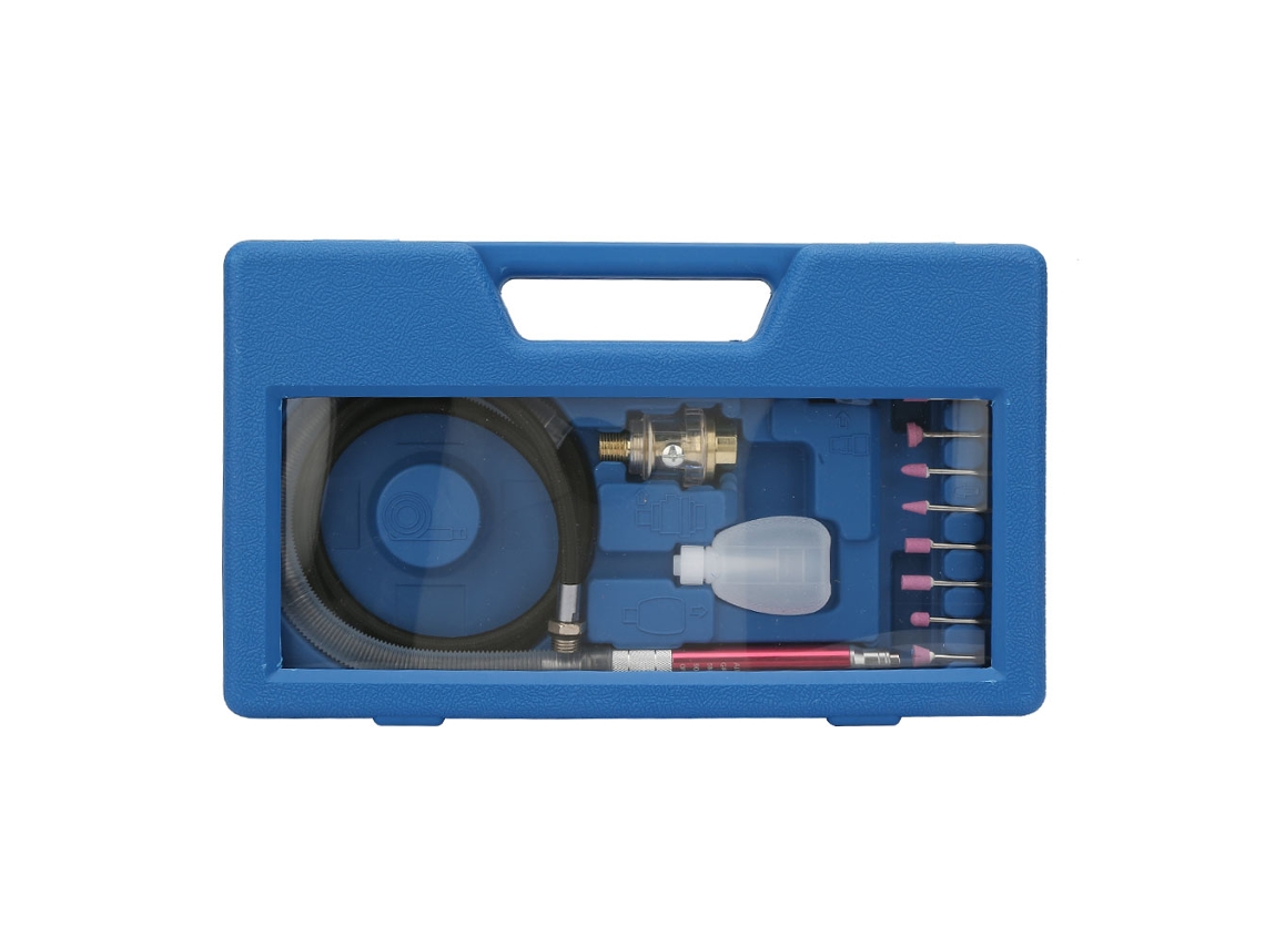 Kit Mini Air Denim de Aço Liga de Alta Velocidade com 16 Peças para Tratamento de Metais