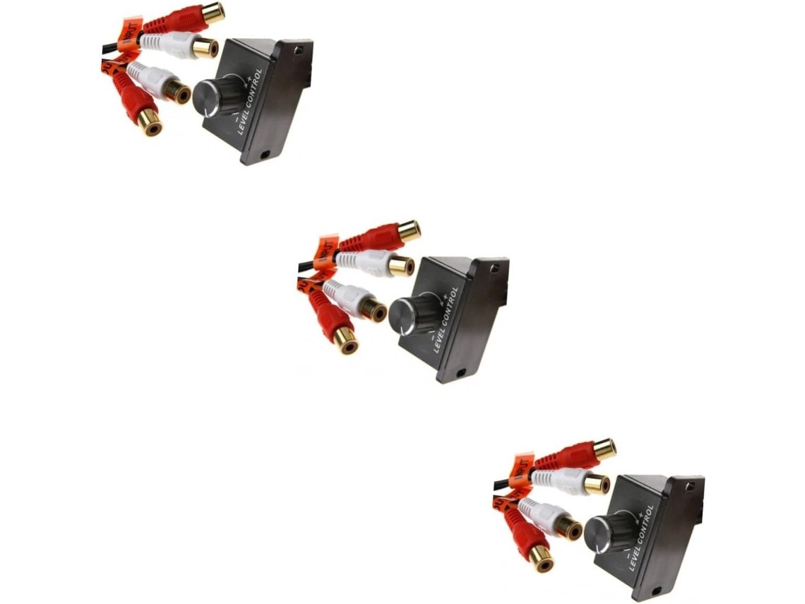 Amplificador De Som Automotivo 3 Peças Com Botão Controle Volume Remoto E Conectores Convenientes.