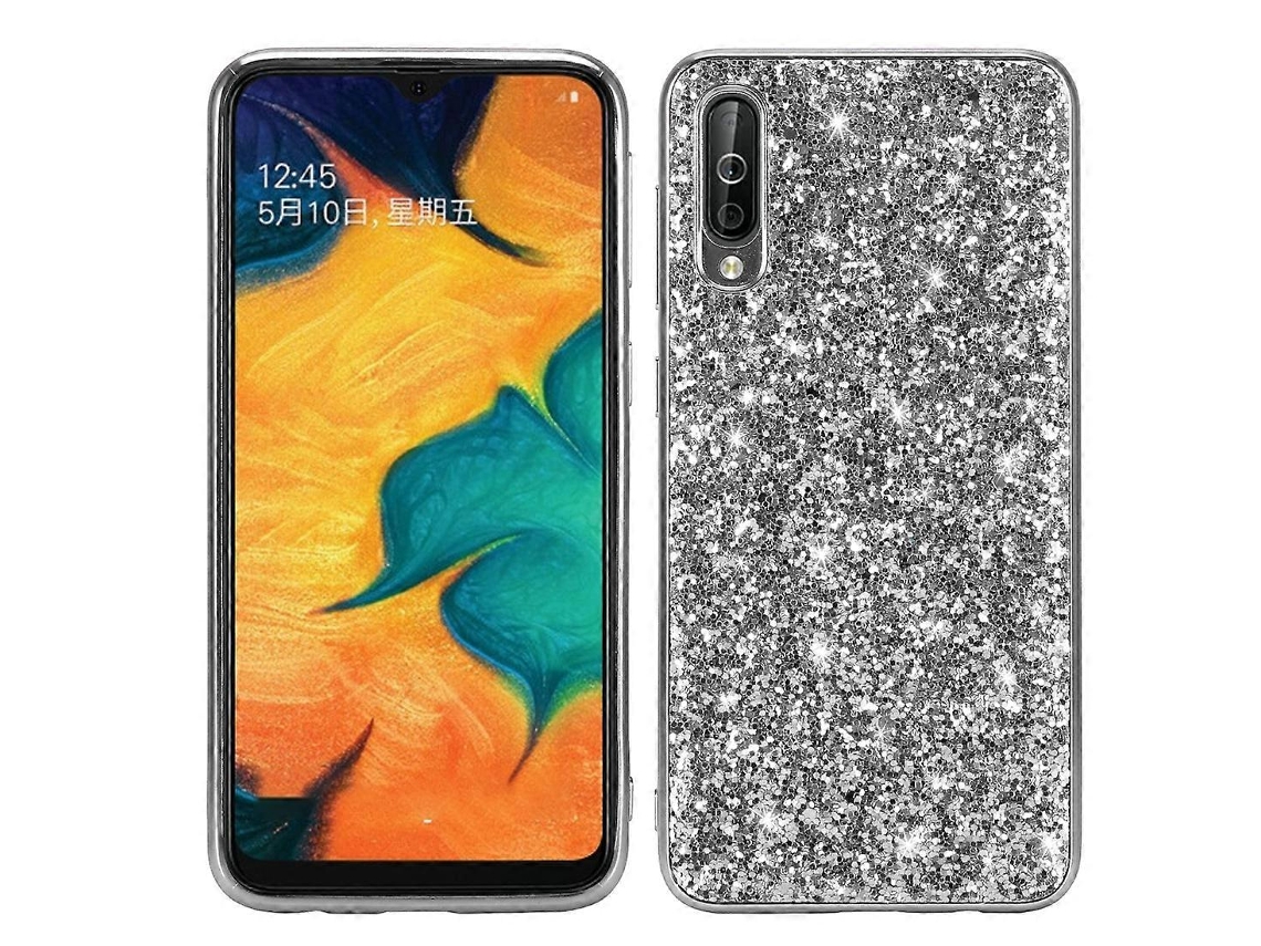 Capa De Tpu À Prova De Choque Com Pó Brilhante Para Galaxy A50