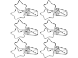 Conjunto genérico de 100 alfinetes de papel em formato de estrela, com design exclusivo e revestimento em metal resistente. Ideais