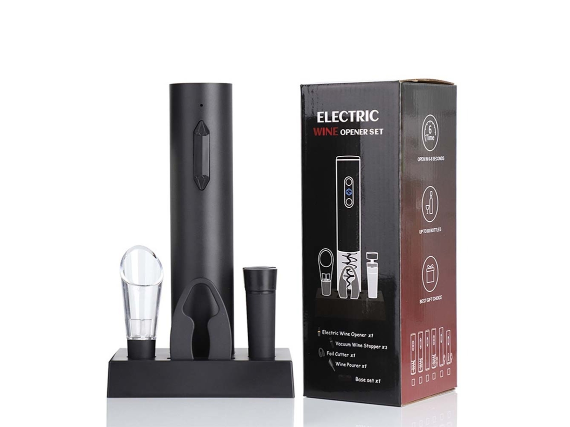 Abridor De Vinho Elétrico Conjunto De Seis Peças - Saca-rolhas Automático Recarregável Com Acessórios