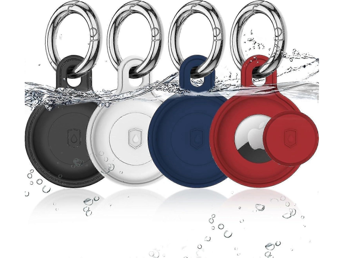 4pack Airtag Holder Case, Proteção Chave E Bagagem, Silicone Macio Resistente Água
