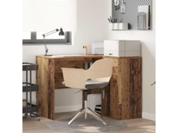Vidaxl Secretária De Canto Com Gaveta Madeira Antiga 102 X 88 X 75 Cm