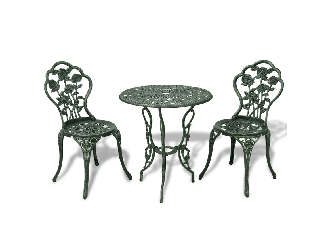 Bistro Table And Chair, Bistro Tables And Chairs Vidaxl Verde Alumínio (n/a)