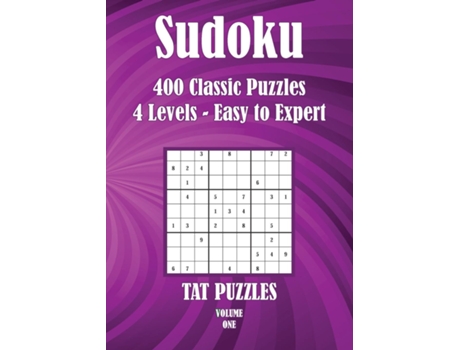 Livro Sudoku 400 Classic Puzzles 4 Levels - Easy To Expert De Tat Puzzles (inglês)