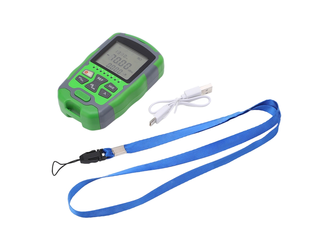 Medidor de Potência Óptica Fibra 70~+10dBm 10 Onda Tester Recarregável | S/MARCA