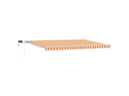 Maison Exclusive - Toldo Retrátil Amarelo E Laranja 500 × 350 Cm Tecido E Aço