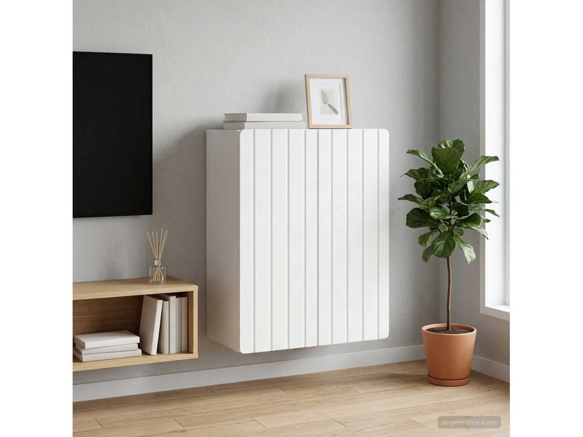 Vidaxl Armário De Parede Branco 59 X 31 X 64 Cm Derivados De Madeira