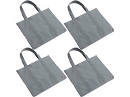 Conjunto De 4 Sacolas De Compras Reutilizáveis Em Tnt
