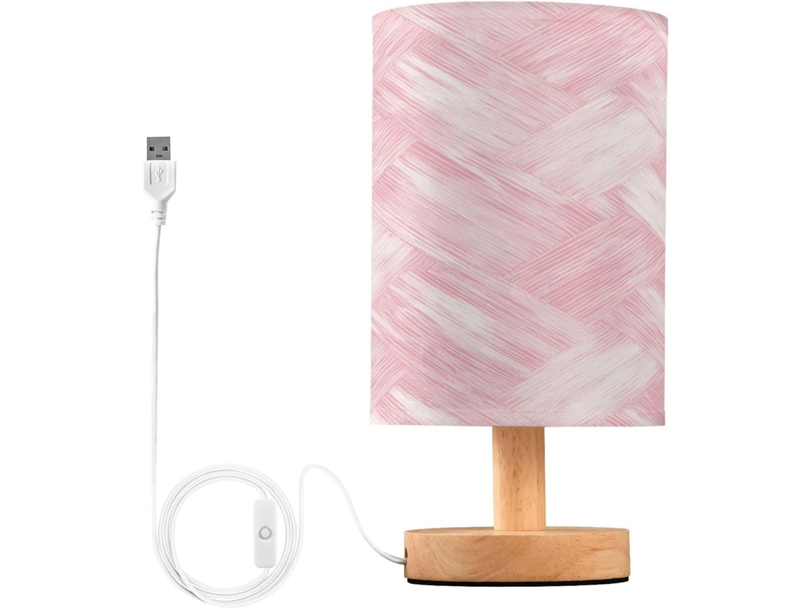Abajur De Cabeceira Dream Com Estampa Xadrez, Usb C Cargo Holders, Luminária De Mesa Cabeceira, Luminária De