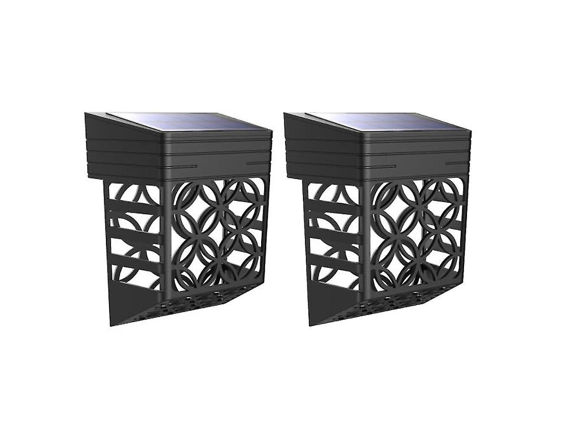 Rebe luz Solar Exterior 2 Piezas para Deck Escalones Poste Cerca Jardín Iluminación Decorativa