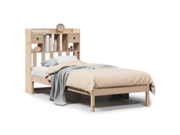 Cama com Estante Sem Colchão 90x200 Cm Pinho Maciço MAISON EXCLUSIVE