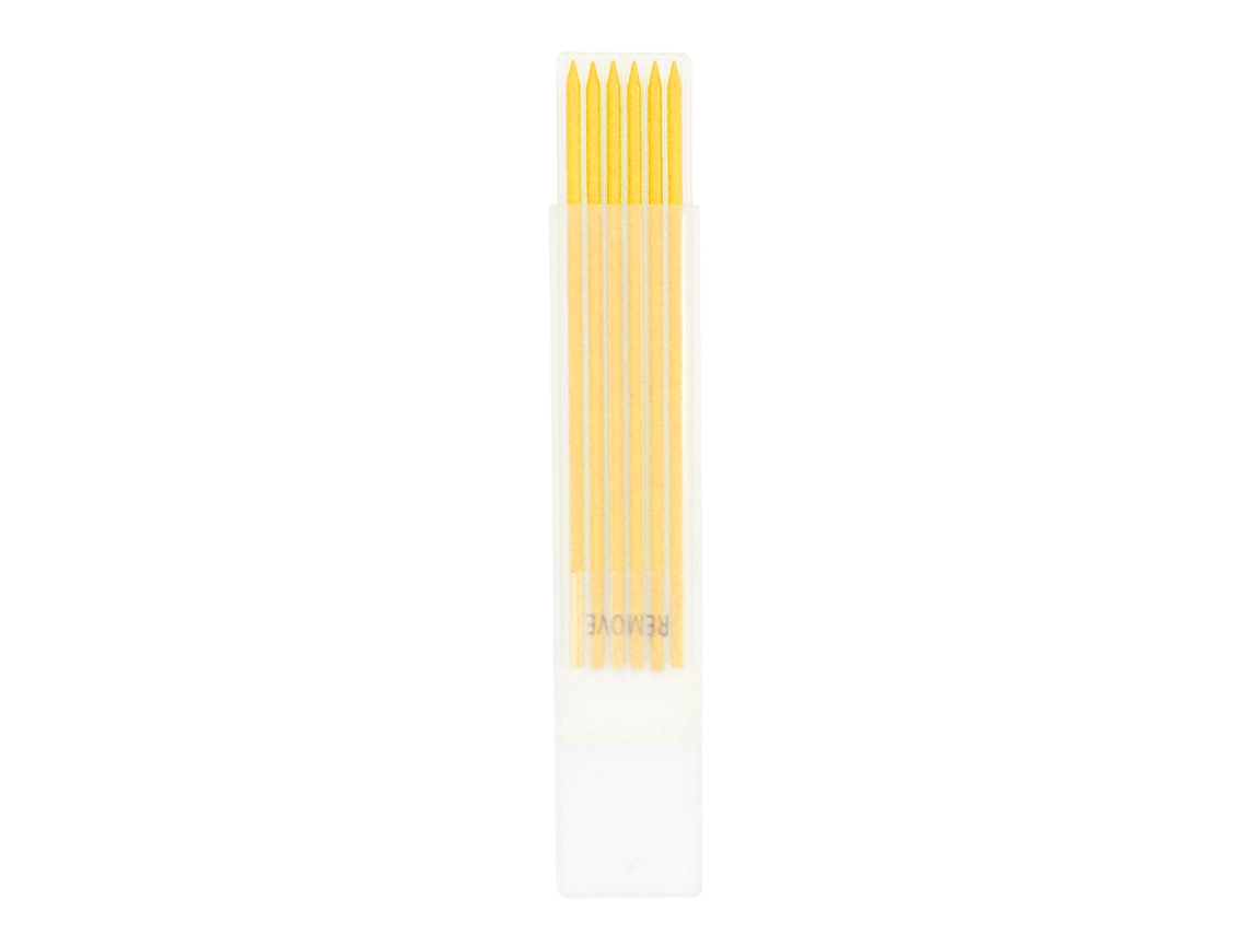 6 Peças De Recarga De Lápis De Carpinteiro 2,8mm Hb - Ferramenta De Marcação E Raspagem Para Carpintaria - Cera Amarela