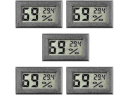 Lurelia Termohigrómetro Kit 5 Unid., Digital, Ecrã Lcd, Interior/exterior