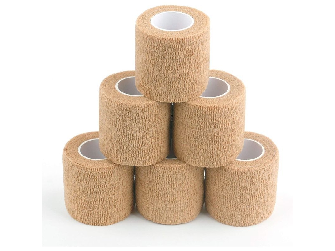 Pansement Adhésif Médical Élastique Sportif Flexible Respirant 5*450cm 6 Rouleaux Couleur Peau