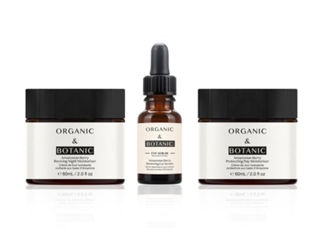 Conjunto 4 Produtos Faciais ORGANIC & BOTANIC Amazonian Berry Day Moisituriser (3x30 ml + 15 ml)