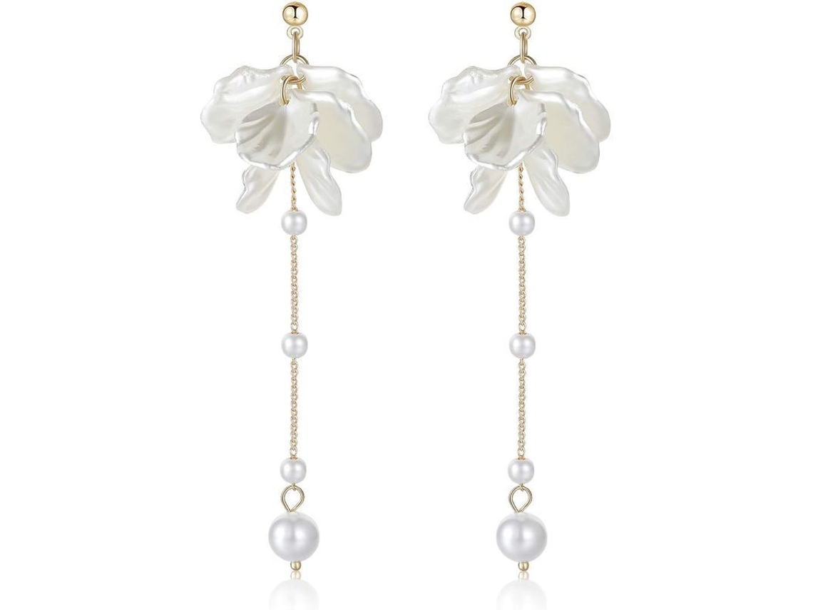 2026 3pcs Pendientes Longos com Flores para Mulheres de Design Pendente de Flor de Cerejeira
