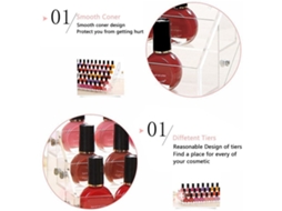 Estante De Cosméticos Com 4 Andares E Laxiscreed Para Exibição De Vernizes E Batons