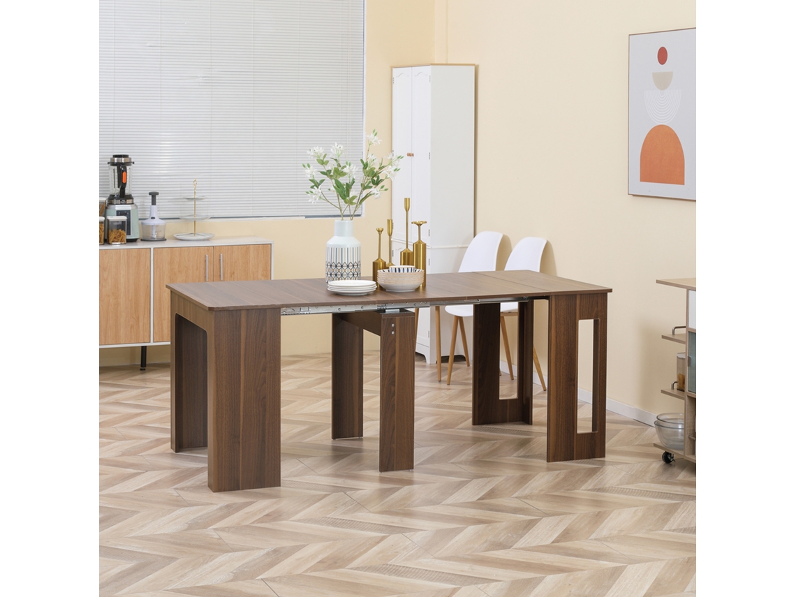Mesa Dobrável Cozinha Sala Design Moderno Castanho 180×85×75cm Multifunção