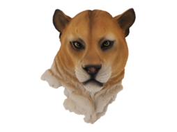 Estátua de Cabeça de Animal 3D em Resina, Leão LAXISCREED