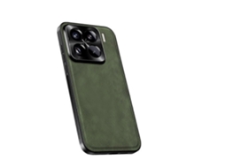 Capa Traseira De Pu Tpu Pc Tkdaddy Para Xiaomi 15 Pro Com Armação De Lente De Metal Verde