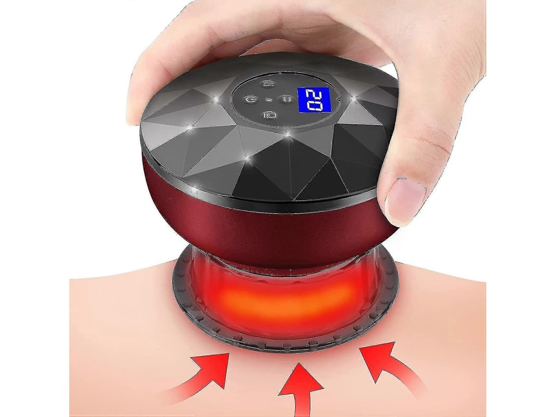 Conjunto De Ventosas Elétricas, Massageador A Vácuo, Conjunto De Terapia De Ventosas Elétricas Inteligente Com Luz Vermelha, Recarregável Por Usb