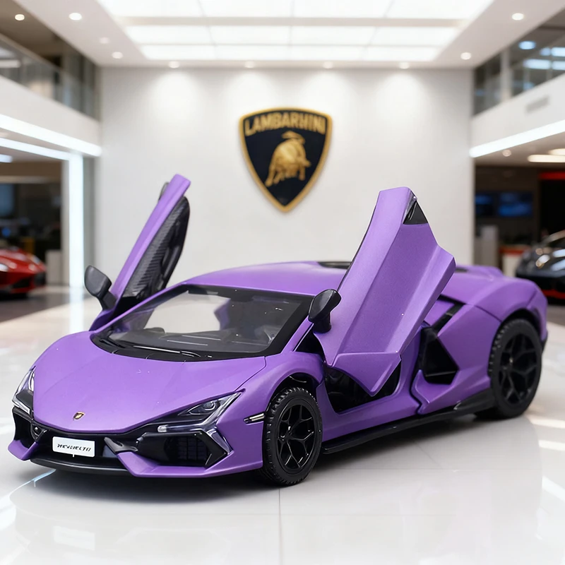 (roxo) Miniatura De Supercarro Em Escala 1:43, Feita Em Metal Fundido, Modelo De Carro De Brinquedo.