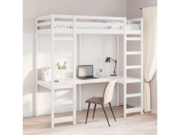 Vidaxl Estrutura De Cama Loft Branco 90 X 190 Cm