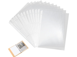 Pastas Plásticas Transparentes Aboofan Tamanho A4, Com 30 Furos, Pacote Com 100 Unidades, Ideais Proteger
