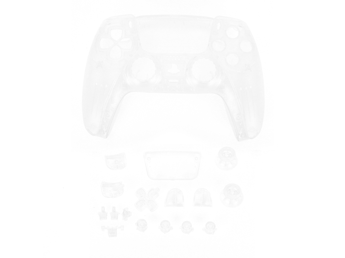 Acessórios Mali para controle PS5: botões e capa transparente