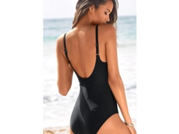 Traje de Banho Fasst, Decote em V, Volantes, Calcinha na Espalda, Bicos Amortecidos | S/MARCA