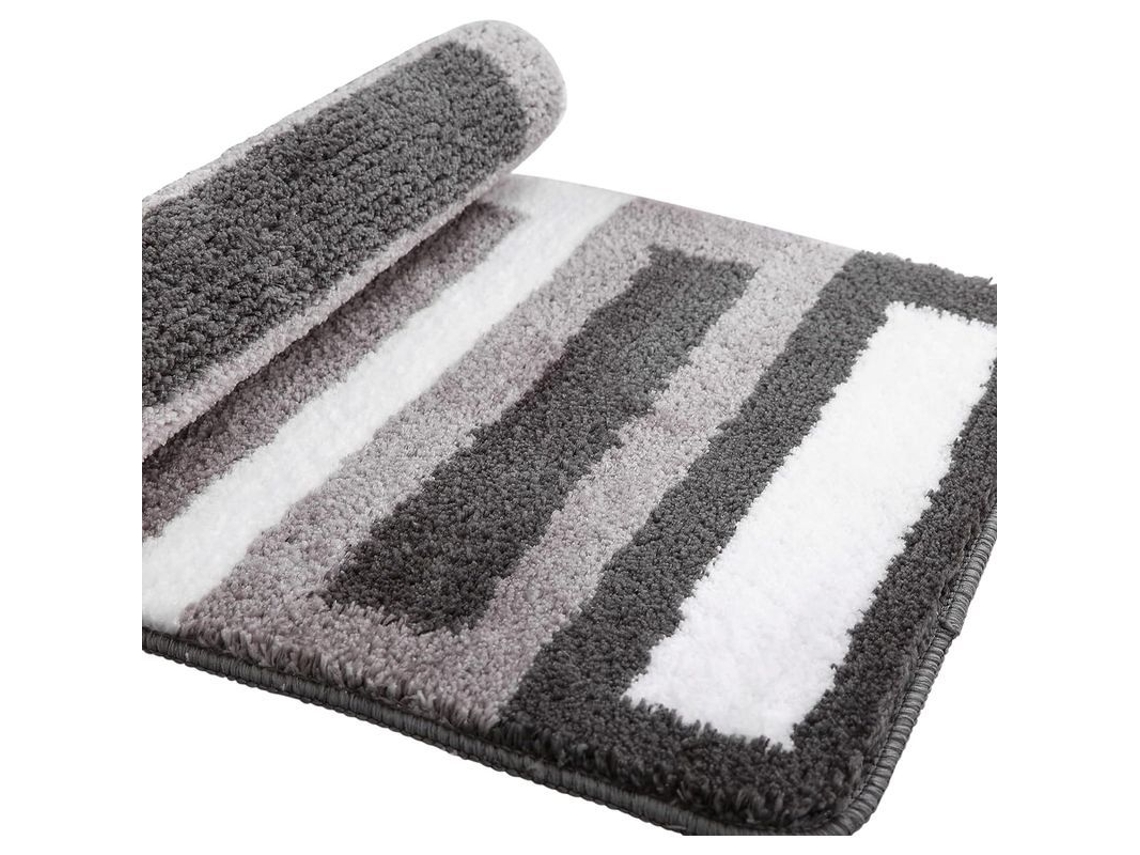 2026 tapete de Banho Antideslizante Linjou Microfibra Suave Absorbente Secagem Rápida Lavável À Máquina 40x60cm Cinza Gris