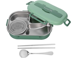 Marmita Bento Toyandona De 1500ml Em Aço Inoxidável Com 4 Compartimentos, Leve E Portátil Para O Escritório Viagens